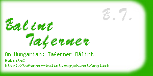 balint taferner business card