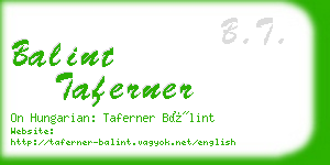 balint taferner business card